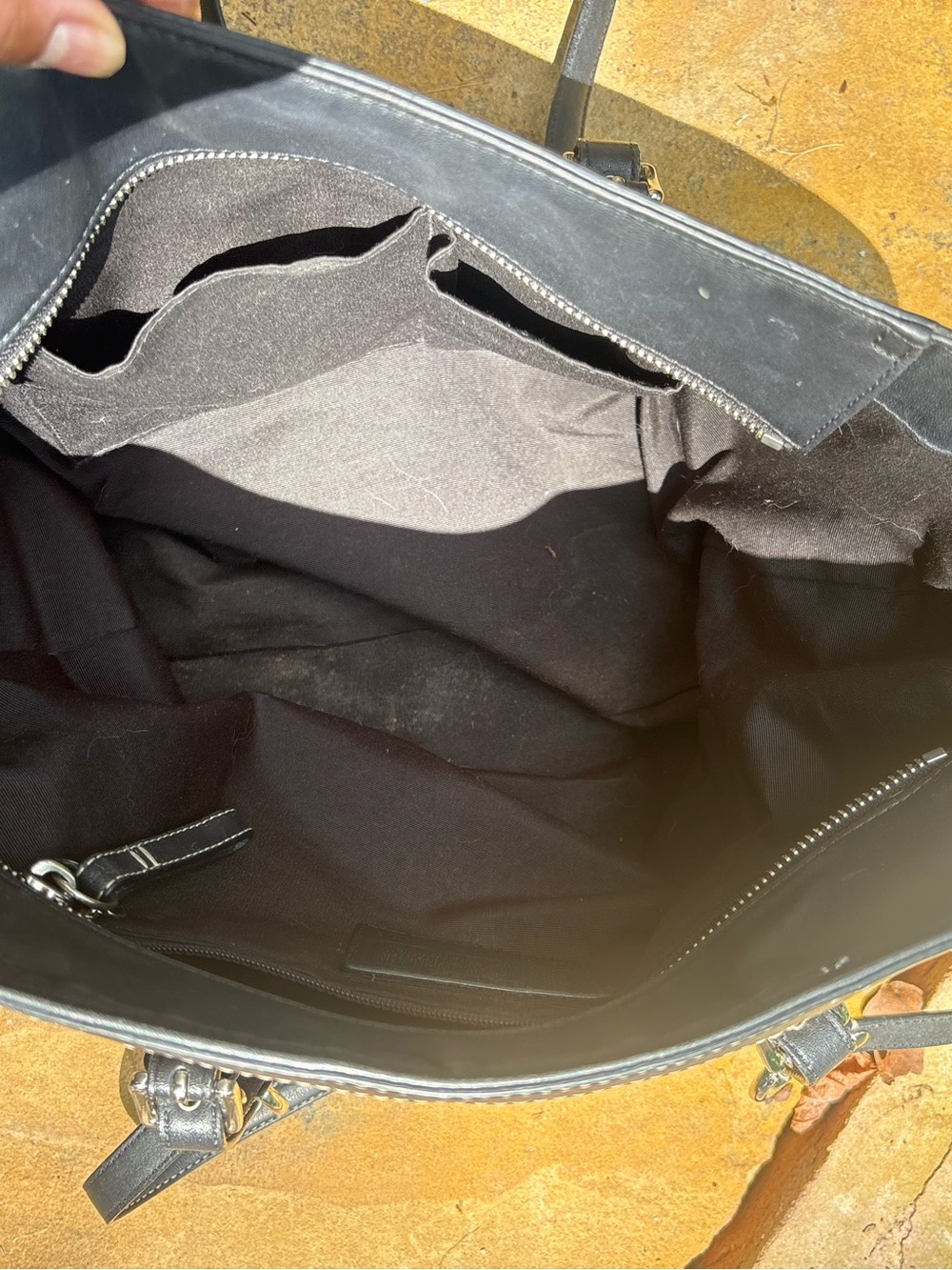 Coach Y2K Black Leather Tote Shoulder Bag - Picture 7 of 9